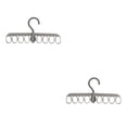 thumbnail image 1 of Percha de ropa giratoria Cateissary con 16 agujeros para pantalones color Gris 2Conjunto, 1 of 6