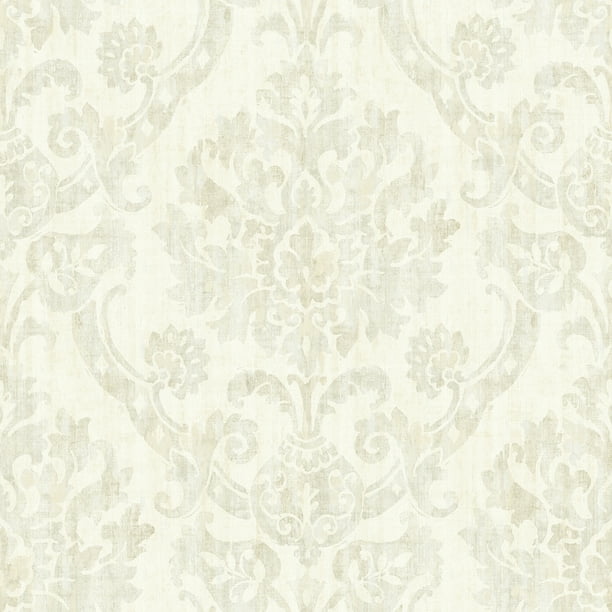 Chesapeake Shasta Beige Damask Wallpaper - Walmart.com