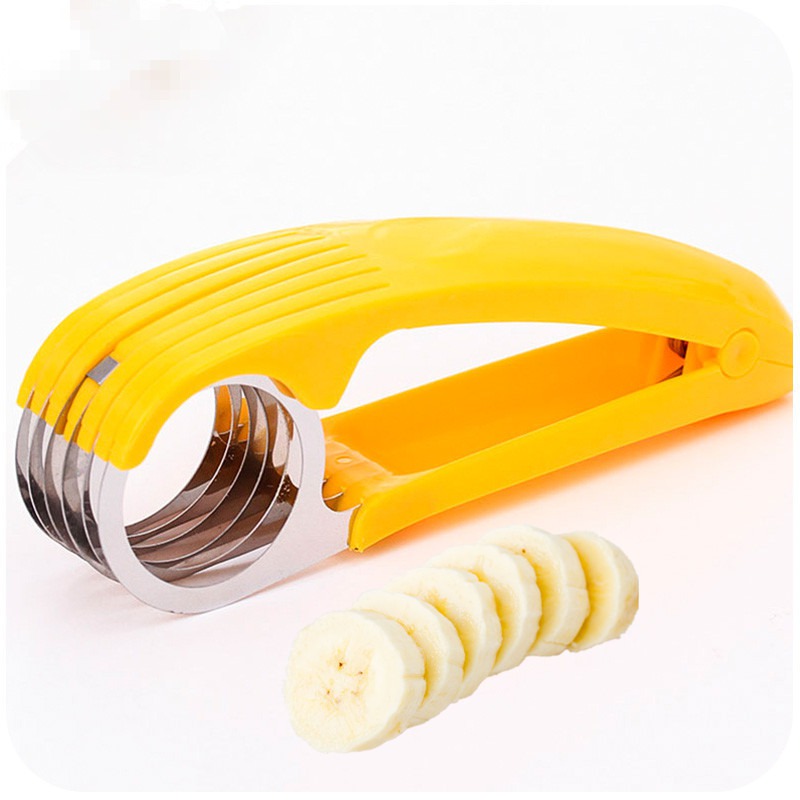 Stainless Steel Banana Slicer Cutter Chopper Fruit Salad Cucumber