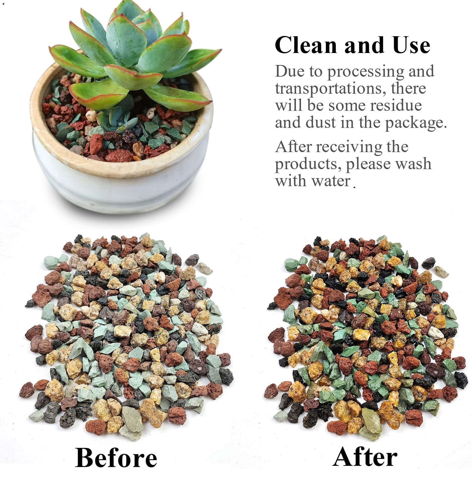 2.2lbs Succulent Cactus Soil 0.25inch Potting Mix Horticultural Lava Rocks Bonsai Soil for Indoor Plants Drainage Volcanic Rock for Terrarium Gardening Top Dressing