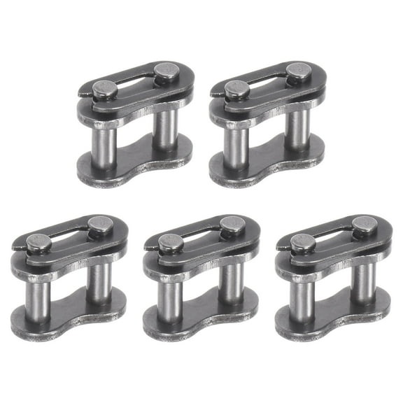 Uxcell 5Pack #25 Chain Connector Link Roller, 1/4" Pitch Carbon Steel Split Links for 04C Chain