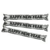 "Club Pack of 25 Silver and Black New Years Eve Inflatable ""Make Some Noise"" Party Sticks 22"""