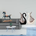 thumbnail image 2 of Escultura De Cerámica De Cisne Equino Elegante, Adorno De Escritorio, Decoración Feng Shui, Figura De Caballo De Pie, Estantería Para Sala De Estar, Estatua De Aniversario., 2 of 8