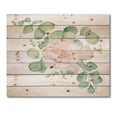 thumbnail image 3 of Designart 'Bouquet of Pink Roses Flowers and Eucalyptus Leaves' Traditional Print on Natural Pine Wood, 3 of 5