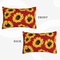 thumbnail image 4 of Daiia Sunflowers On Red Bedding Waterproof Pillow Protector Zippered Queen – Bed Bug Proof Pillow Encasement-16"x24", 4 of 9
