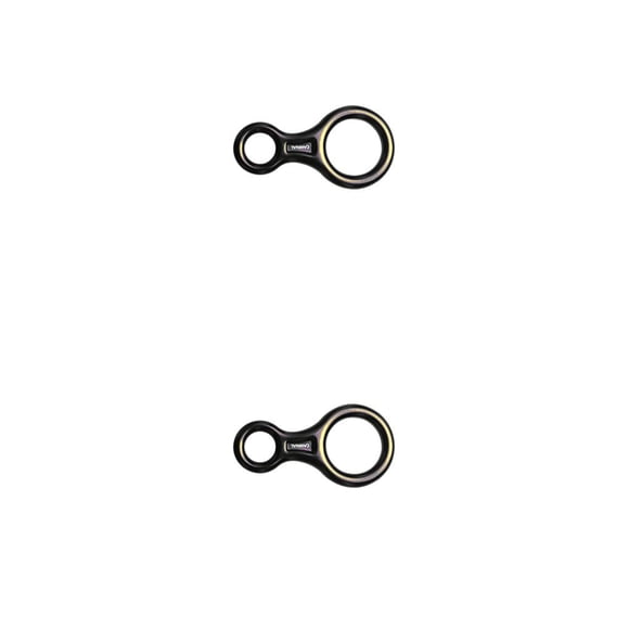 Naiovety Descensor de equipo de escalada, práctico accesorio resistente y seguro, herramientas de descenso, dispositivo de seguridad simple en forma de Negro 2piezas Naiovety CBP205893