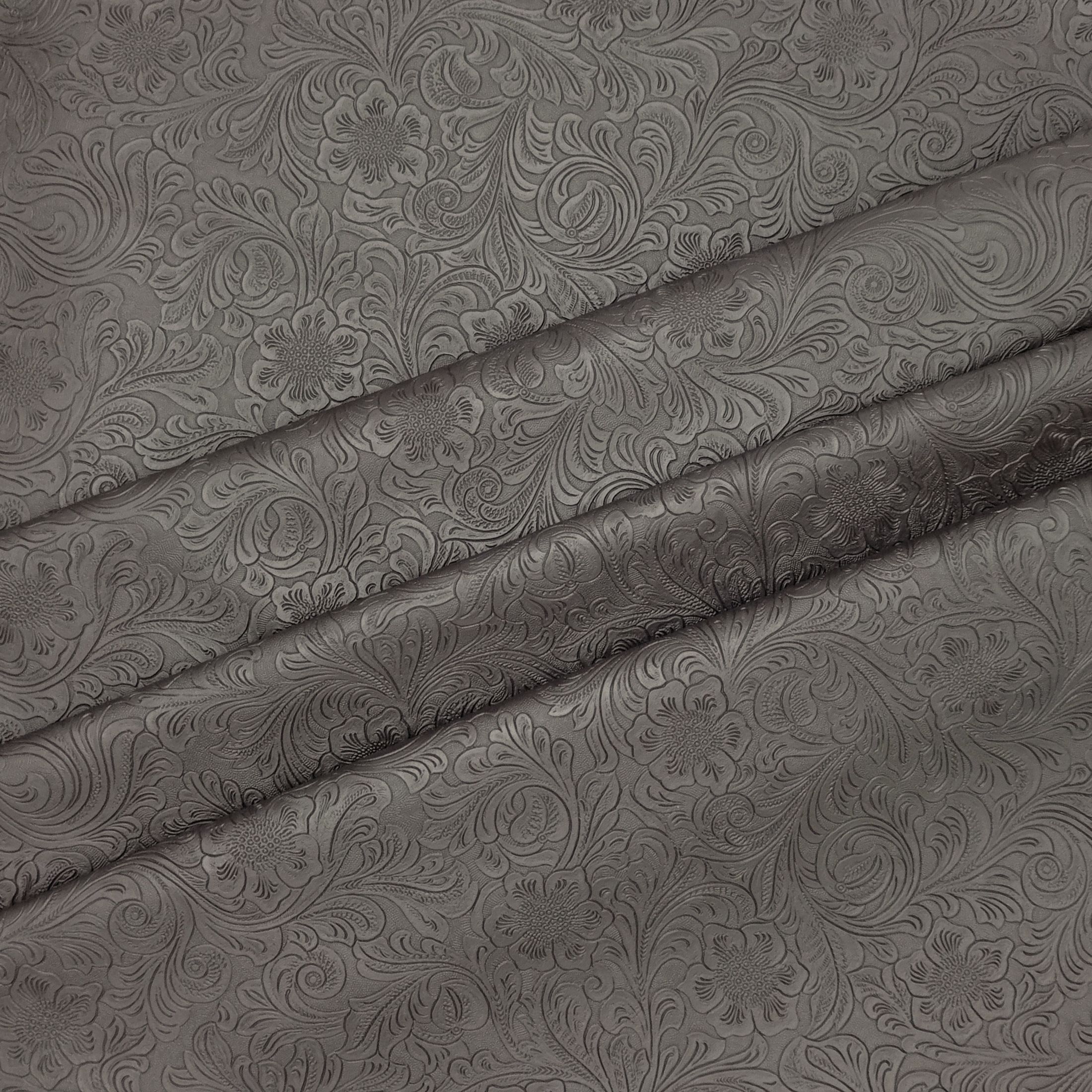 Waverly Inspirations 1.5 Yard Cut Faux Flower Leather Fabric, Brown, 44” Wide for Crafts & DIY Projects