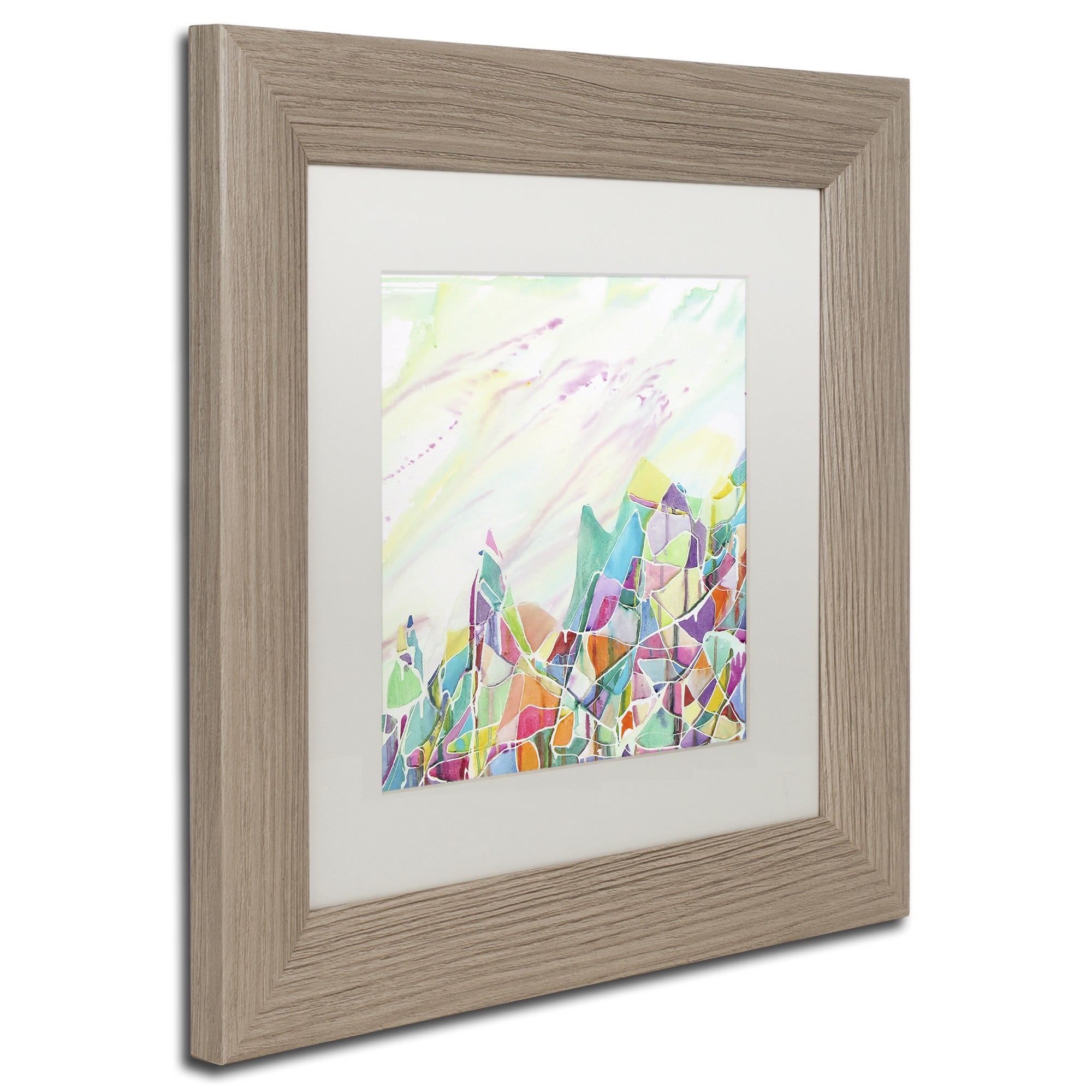 Trademark Fine Art "Mount Shishaldin" Canvas Art by Lauren Moss White Matte, Birch Frame