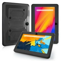 Soatuto For Dragon Touch Y88X Pro Y88X Plus Tablet Case , Lightweight Shockproof Rugged Case With KickStand For Haehne、YUNTAB Q88、ZONKO、SIXGO Kids 、INONI Kids 、Tagital、MEIZE、Pritom K7 Tablet 7" -Black