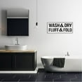 thumbnail image 2 of Wash Dry Fluff Fold Laundry Sign Typography Graphic Art Gray Framed Art Print Wall Art, 2 of 7