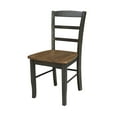 thumbnail image 2 of Set of 2 Solid Wood Madrid Ladderback Chairs in Hickory/Washed Coal, 2 of 11