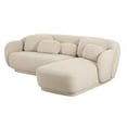 thumbnail image 6 of TOV Furniture Misty Cream Boucle Sectional - RAF, 6 of 8