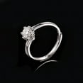 thumbnail image 2 of Dash Jewel 2 Ct Round Cut VVS1/D Lab Created Simulated Diamond Women's Engagement Ring - 14k White Gold Plated Simple Solitaire Wedding Ring - A Timeless Symbol of Your Love and Commitment, 2 of 3