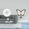 thumbnail image 2 of Reloj de pared acrílico con números arábigos y diseño de mariposa, silencioso, sin , adorno decorativo para cocina, estudio, oficina y c, 2 of 8