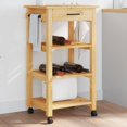 thumbnail image 1 of vidaXL Kitchen Trolley MONZA 48x40x90 cm Solid Wood Pine, 1 of 5
