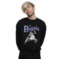 thumbnail image 2 of DC Comics Mens Penguin Mono Action Pose Sweatshirt, 2 of 3
