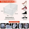 thumbnail image 5 of Set of 12 Stackable Shoe Organizer Storage Boxes for Entryway, Closet,White, 5 of 9