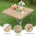 thumbnail image 4 of Golden Christmas Pattern Square Fitted Tablecloth with Elastic Edge,Square Table Cover,Washable Elastic Table Cover for Home Kitchen Party Decor 34"x34", 4 of 6