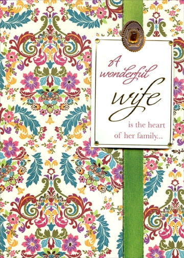 Designer Greetings Heart Of Her Family With Gem Wife Designer Boutique Designer greetings heart of her family with gem wife designer boutique