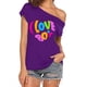 thumbnail image 2 of Tops Para Mujer Elegante Casual Fuera Del Hombro Tops Moda Causal Impresión Blusa Camiseta de Manga Corta Odeerbi ODB160634, 2 of 4