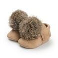 thumbnail image 3 of Seyurigaoka Brand Newborn Baby Girls Pom Pom Shoes Cute Boots Warm Slippers Crib Shoes, 3 of 6