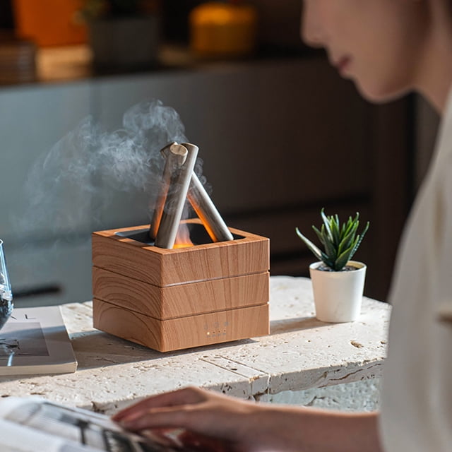 RXIRUCGD 2025 Bonfire Aromatherapy Diffuser - USB Small Appliance For Desk With 7 - Color Gradient Flame Air Humidification