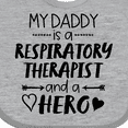 thumbnail image 4 of Inktastic My Daddy is a Respiratory Therapist and a Hero Boys or Girls Baby Bib, 4 of 4