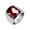 Red, variant on Stainless Steel Diamond Cut Ring for Men Rhombus Shape Gemstone Band Faceted Cubic Zirconia Stackable Jewelry Black Size 10