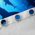 thumbnail image 4 of Manfei Deep Ocean Shark Blackout Curtains Set of 2 (52x84 Each), Big Sea Fish Window Curtains, Tropical Marine Coastal Curtains and Drapes, Luxurious Room Decor, 4 of 6