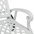 thumbnail image 3 of HOMEFUN 75.4 in. L White Aluminum Outdoor Chaise Lounge Reclining Chair with Adjustable Wheels, 3 of 6