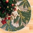 thumbnail image 5 of FMSHPON Retro Floral Pattern Xmas Christmas Tree Skirt Stand Mat for Holiday Party Decoration Indoor Outdoor 48 inches, 5 of 6