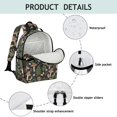 thumbnail image 4 of Mushroom and Butterfly Black Pattern Backpack for School, Cute School Bag with Adjustable Shoulder Straps and Padded Back, 15.25"x11.5"x5.25", 4 of 5