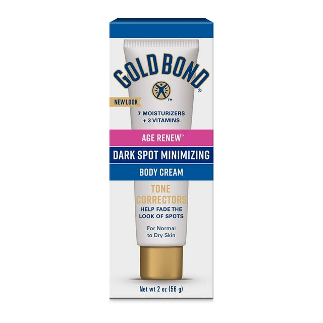 Crema corporal Gold Bond Age Renew para minimizar las manchas oscuras, 60 ml