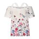 thumbnail image 4 of Moda Mujer Causal Impresión Blusa Encaje Manga Corta Camiseta Verano Tops Fridja ghk5606, 4 of 8
