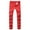 Red, variant on Ripped Jeans for Men Fashion Slim Fit Stretch Skinny Distressed Destroyed Denim Jeans Casual Straight Leg Trousers
