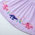 thumbnail image 4 of MIASHUI Robe Fleurie à Manches Longues pour Filles, Robes Décontractées pour Tout-Petits, Violet Pâle, 1-2 Ans, 4 of 5