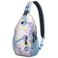 thumbnail image 1 of Nautical Starfish and Crustacean Print Lightweight Hiking Sling Backpack with Layered Storage Fashionable Design for Outdoor Enthusiasts and Travel Use, 1 of 3