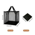 thumbnail image 6 of Laundry Basket Large Capacity Square Foldable Side Handles Fine Mesh Transparent Visible Dirty Clothes Sundries Toys Storage Bag Home Supplies-Black,Dual Layer, 6 of 8