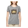 thumbnail image 3 of Softball Life Animal Print Girl Sports Womens Graphic T-Shirt, Heather Grey, 3X-Large, 3 of 5
