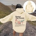 thumbnail image 2 of SONXAHE Front Back Graphic Hoodie for Women Kangaroo Pocket Loose Fit Ocean Theme Fall Pullover Tops, 2 of 6