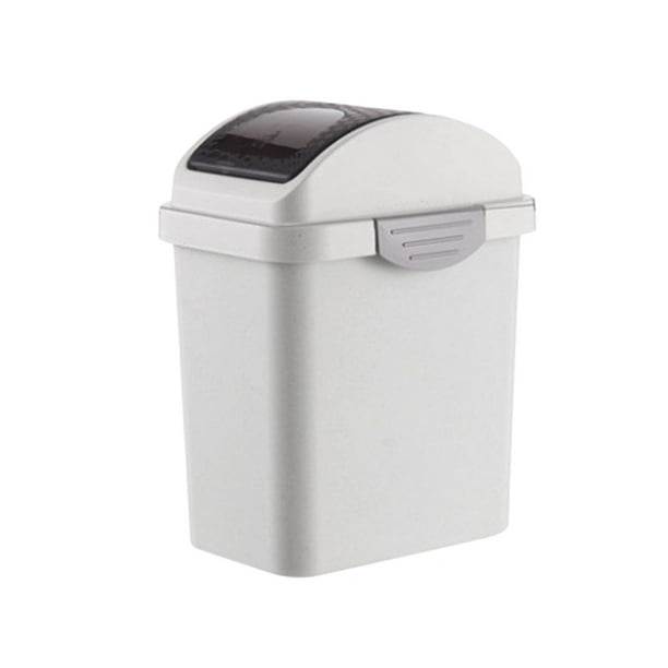 Cesto de basura con tapa, organizador de almacenamiento, cubo de basura para sala de estar, escritorio de oficina S