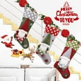 thumbnail image 3 of Christmas Stockings 18" with 3D Gnome Xmas Stockings for Christmas Tree Fireplace Hanging and Party Decor, 3 of 8