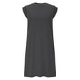 thumbnail image 6 of Aloohaidyvio Dresses for Women Womens Summer Sleeveless Mini Dress Casual Crew Neck Open Back Short Sundress with Pockets, 6 of 7