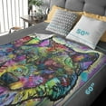 thumbnail image 4 of Dawhud Direct Dean Russo Spirit Wolf Fleece Blanket 50""x60"" - Soft Plush Throw, 4 of 5