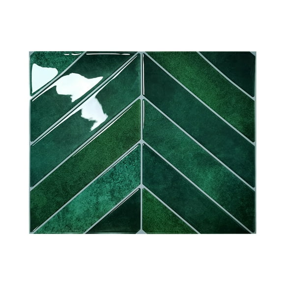 ONFD Alwayspon 1 Feuille Autocollants Muraux en Vinyle 3D pour Cuisine Salle de Bain Mur 11,4 X 9 Pouces Vert Foncé