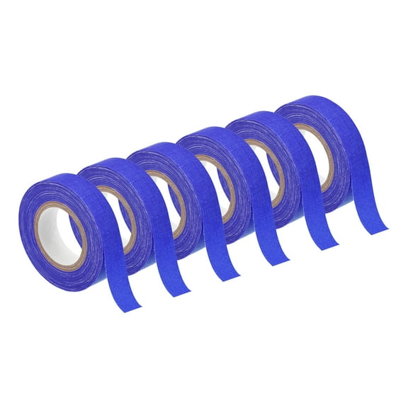 Uxcell 6Rolls 0.6inch x 32.8feet Neon Gaffers Cloth Tape Glow in the Dark Tape, Blue