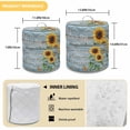 thumbnail image 6 of Vintage Sunflower Pressure Cooker Cover You Are My Sun Shine Butterfly Blue Wood Board Dust Cover for Kitchen Appliances with Top Handle & Storage Pockets, Fits 8 Quart Instant Pot, Air Fryer, 6 of 9