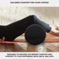 thumbnail image 2 of ForPro Professional Collection Coussin Rond Jumbo, Noir, Résistant à l'Huile et aux Taches, pour Massage et Yoga, 9 R x 26 L, 2 of 6