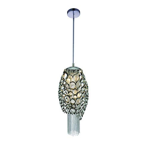 CWI Lighting Abat-Jour Tambour à 2 Lumières Mini Pendentif avec Fini Chrome