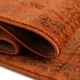 thumbnail image 5 of 5.25' x 8' Medallion Terracotta Orange and Brown Oval Area Throw Rug, 5 of 8